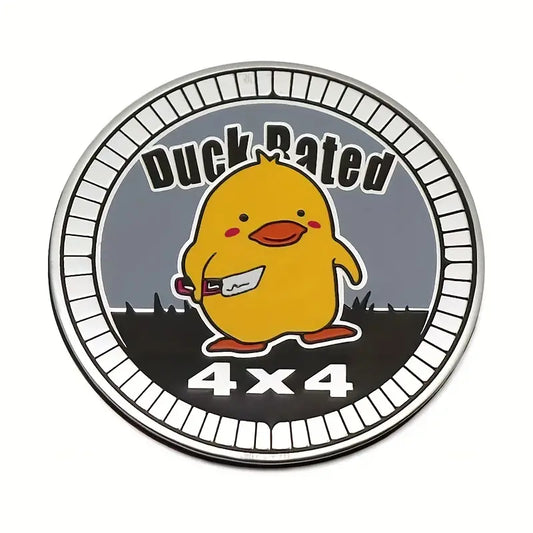 Duck Rated 4x4 Metal Automotive Badge