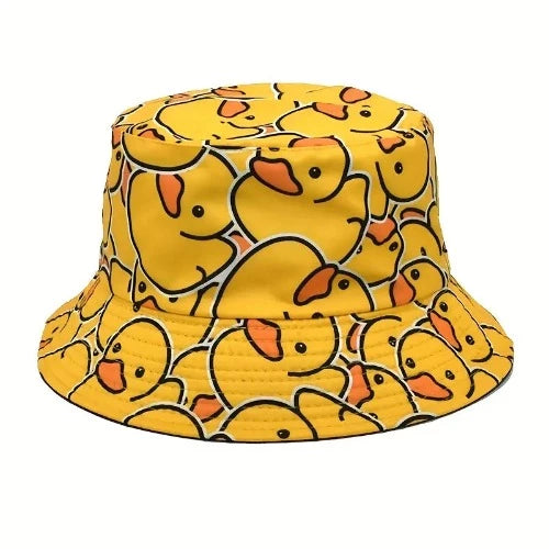 Little Yellow Duck Pattern Basin Hat