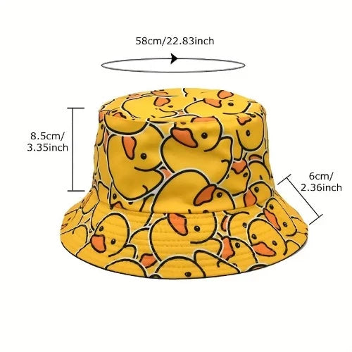 Little Yellow Duck Pattern Basin Hat