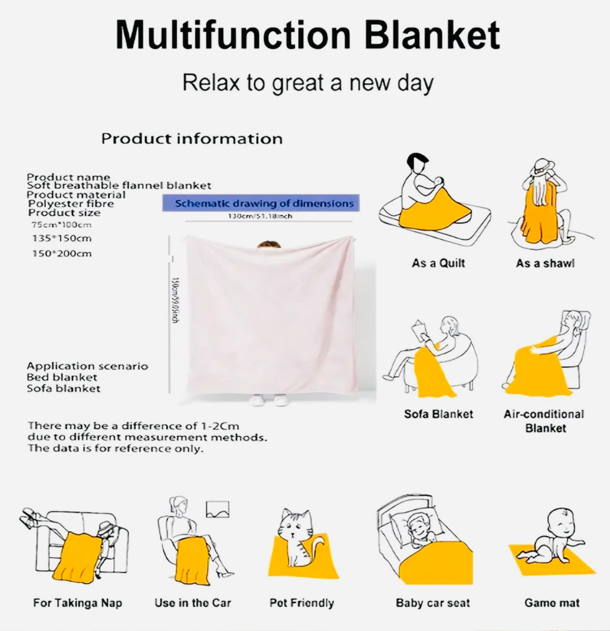 Yellow Duck plush lap blanket