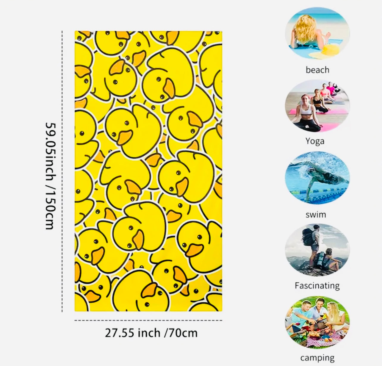 Duck beach towel