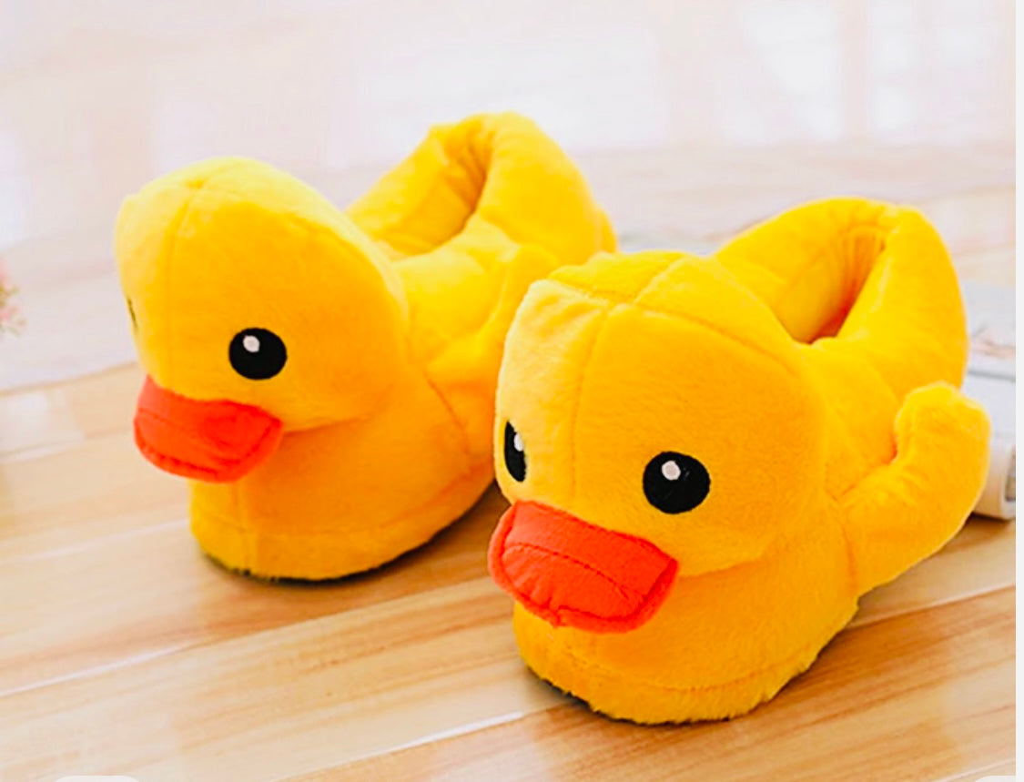 Rubber Duck Plush Slippers