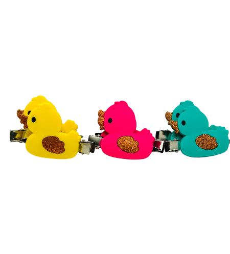 Lucky Duck Rubber Hair Clips