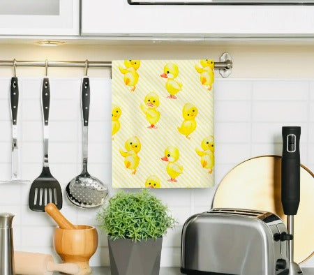 Yellow Duck Printed Hand Towels