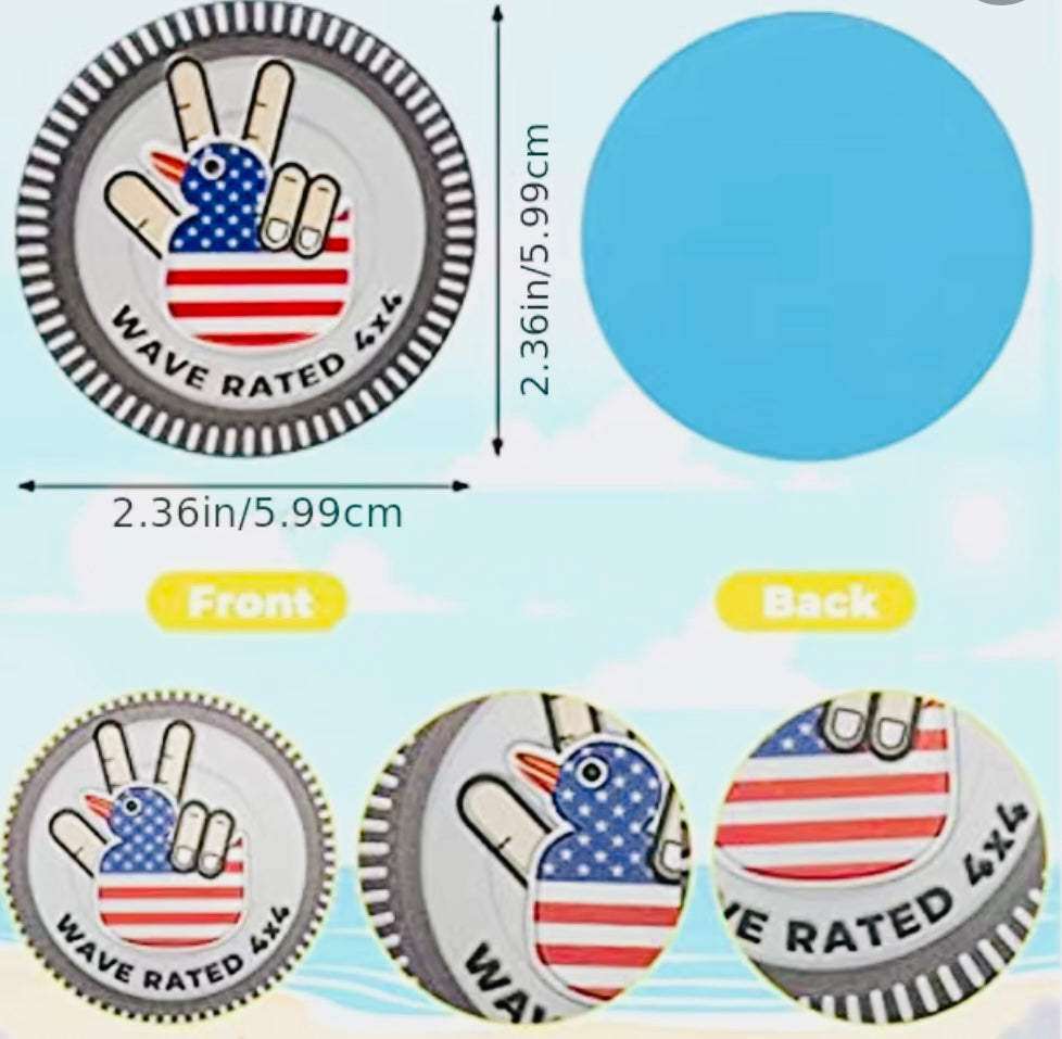 Wave Rated 4x4 Metal Emblem