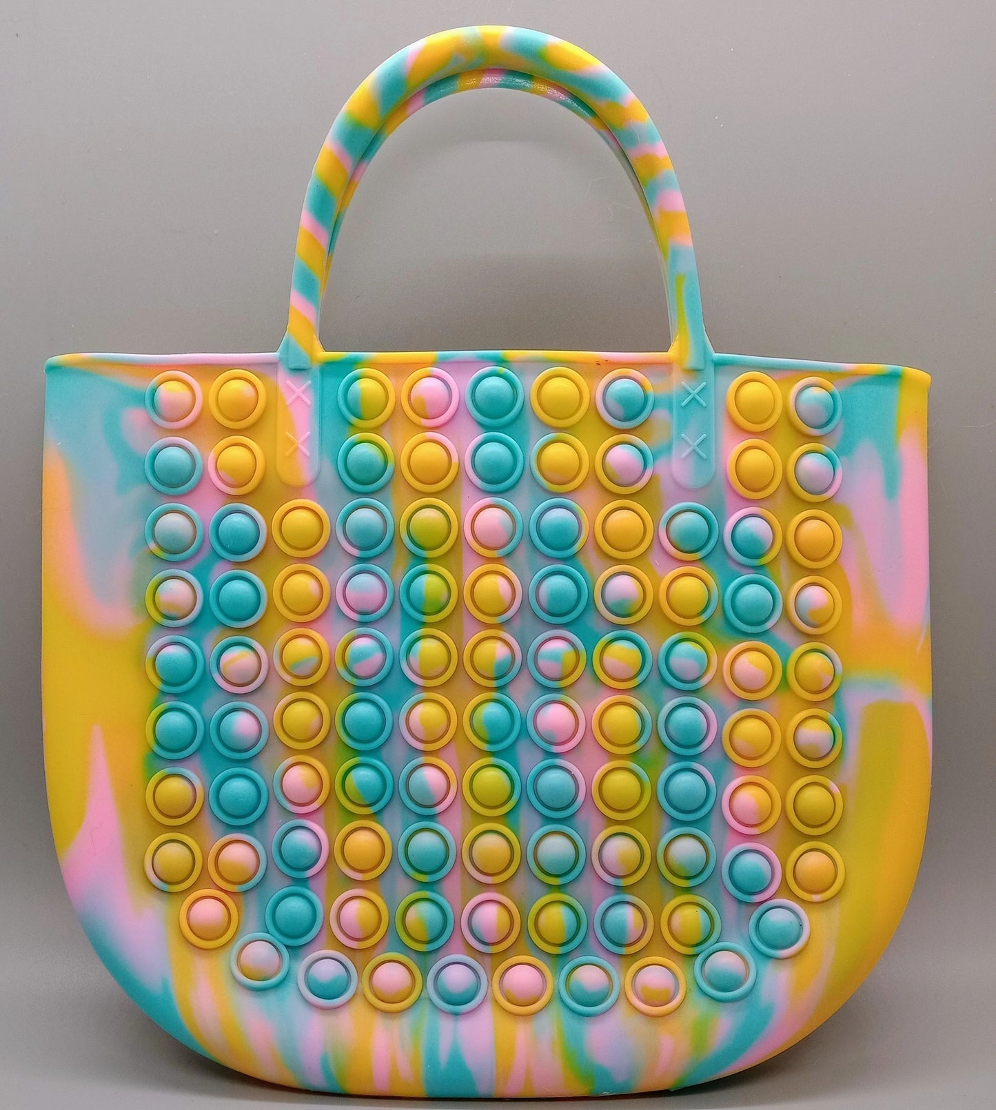 small rubber duck bubble popper purse