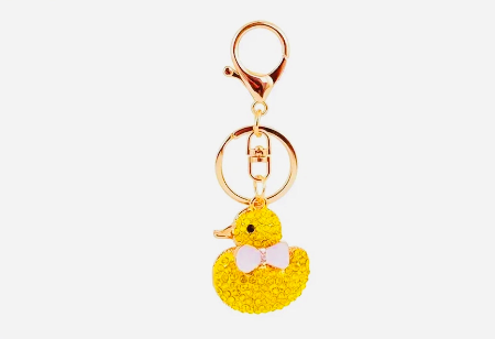 Yellow Duck Rhinestone keychain