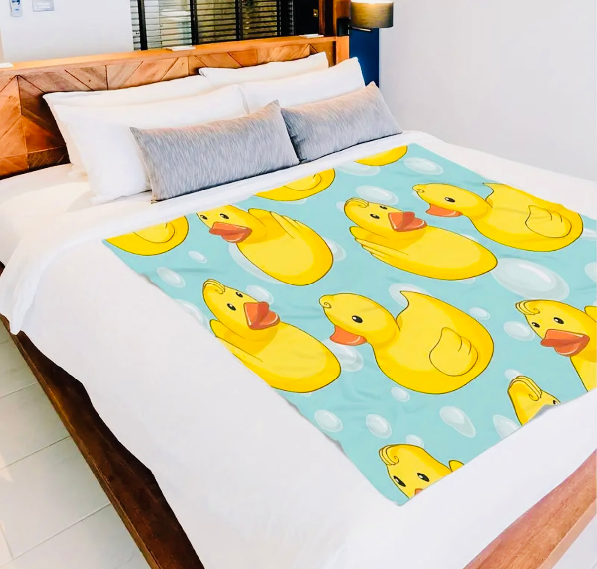 Yellow Duck plush lap blanket