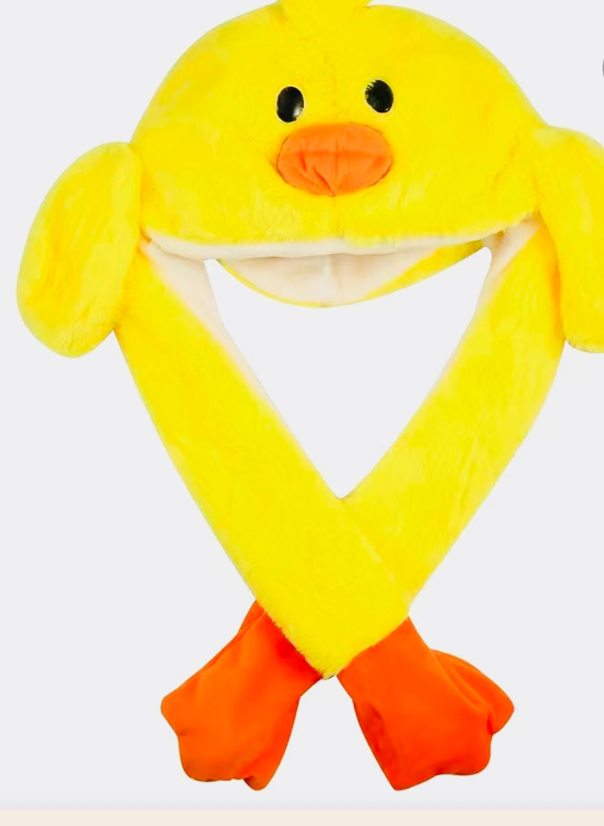 Yellow Duck Plush Hat