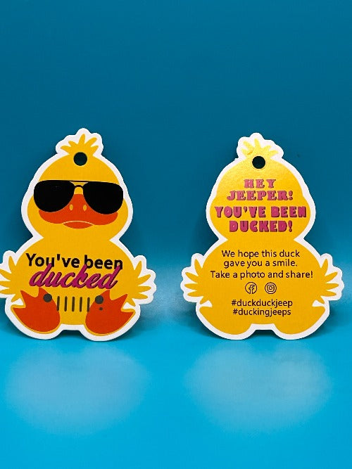 You've been ducked Duckling Jeep cards