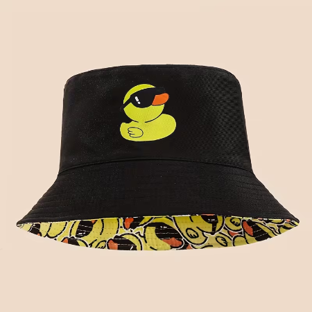 Little Yellow Duck Pattern Basin Hat