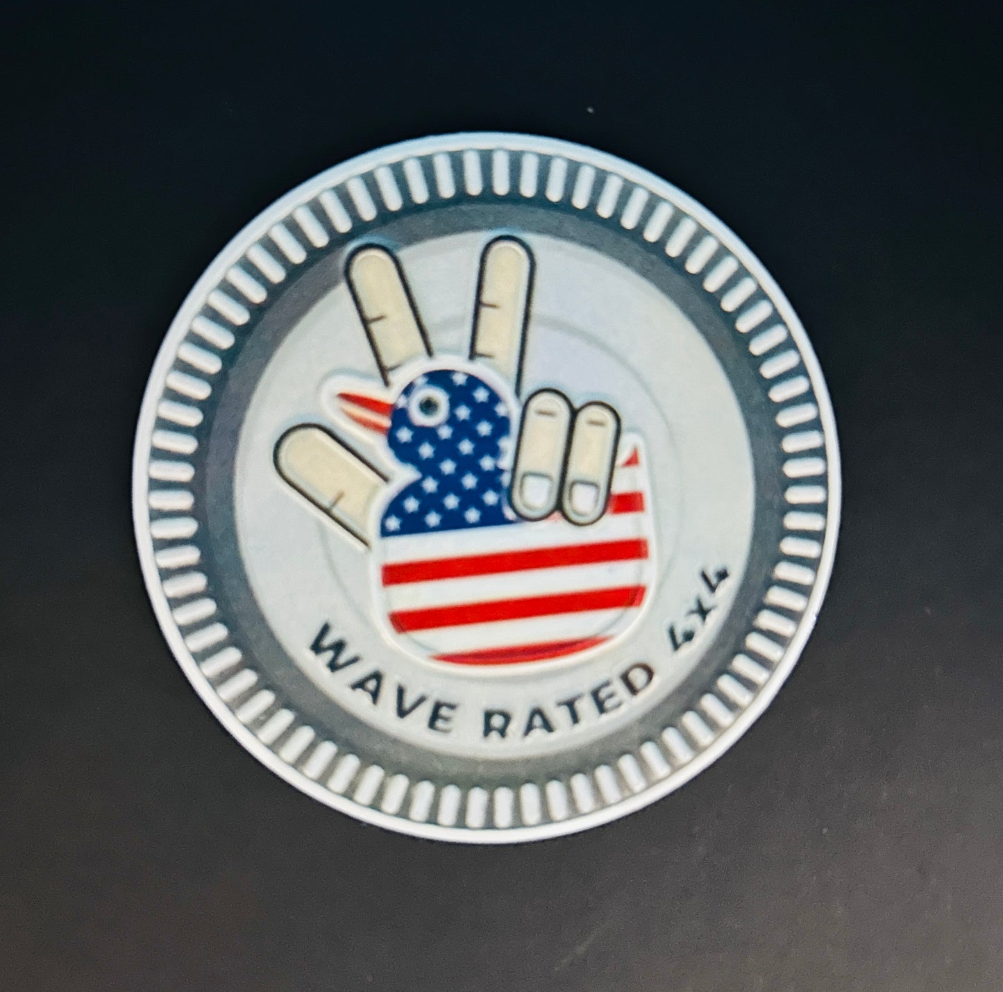 Wave Rated 4x4 Metal Emblem