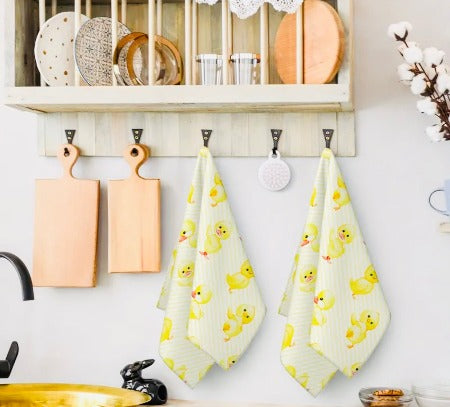 Yellow Duck Printed Hand Towels