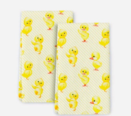 Yellow Duck Printed Hand Towels