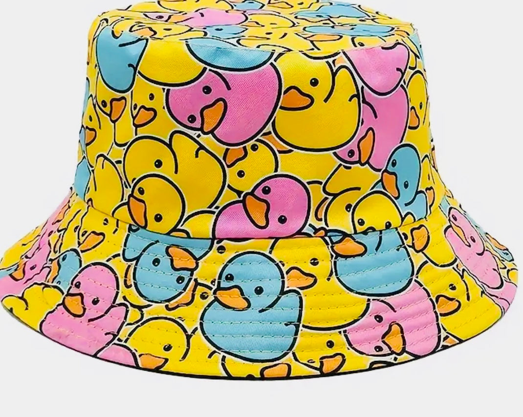 Little Yellow Duck Pattern Basin Hat