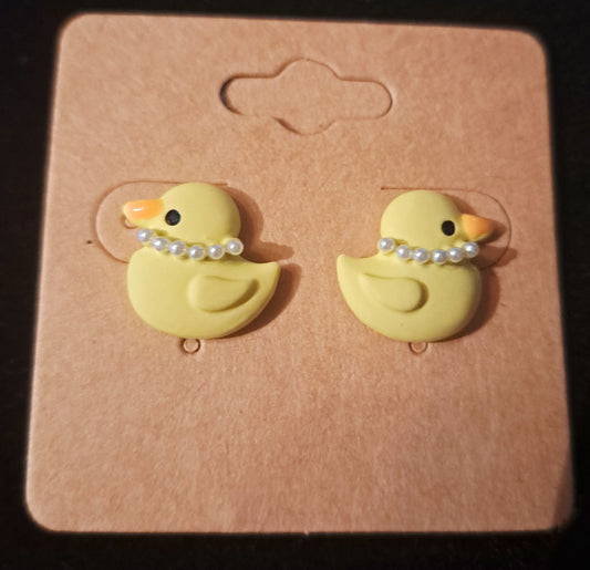 Rubber duck earrings