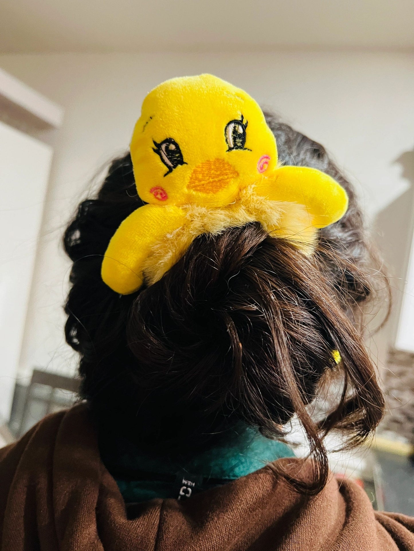 Rubber duck ponytail holder
